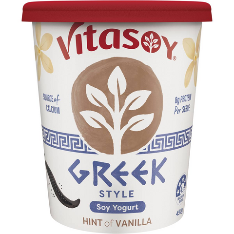 Vitasoy Greek Style Soy Yogurt Hint Of Vanilla 450g