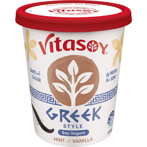 Vitasoy Greek Style Soy Yogurt Hint Of Vanilla 450g