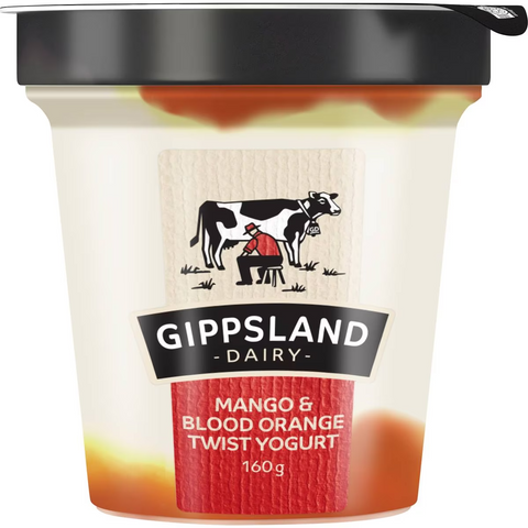 Gippsland Dairy Mango & Blood Orange Twist Yoghurt 160g