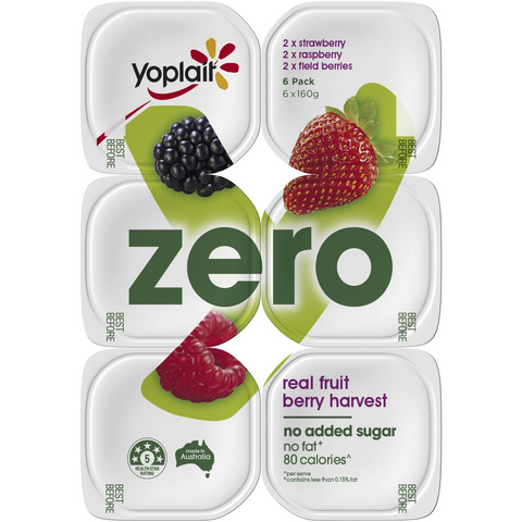 Yoplait Forme Zero Berry Harvest Yoghurts 6 Pack