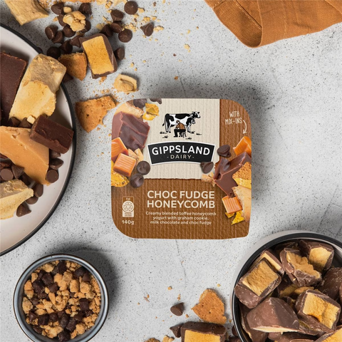 Gippsland Dairy Choc Fudge Honeycomb Yoghurt 140g