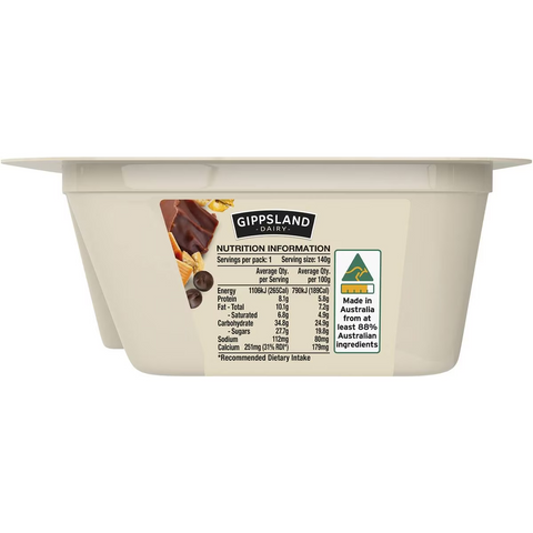 Gippsland Dairy Choc Fudge Honeycomb Yoghurt 140g