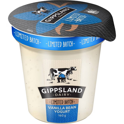 Gippsland Dairy Vanilla Bean Yogurt 160g