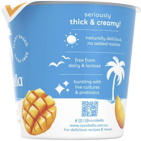 Cocobella Dairy Free Coconut Yoghurt Mango 150g