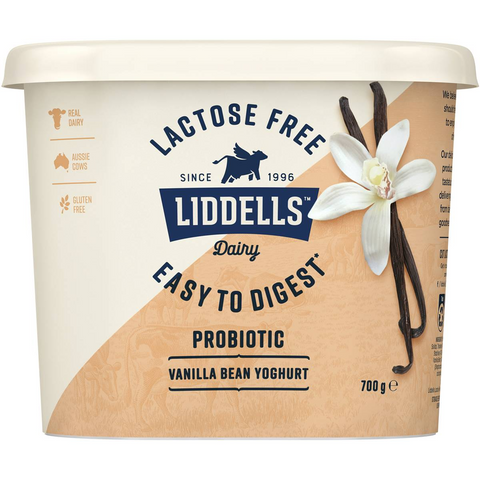 Liddells Lactose Free Probiotic Yoghurt Vanilla Bean 700g