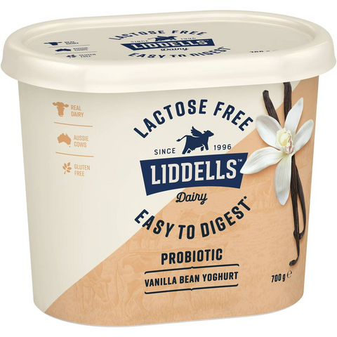 Liddells Lactose Free Probiotic Yoghurt Vanilla Bean 700g