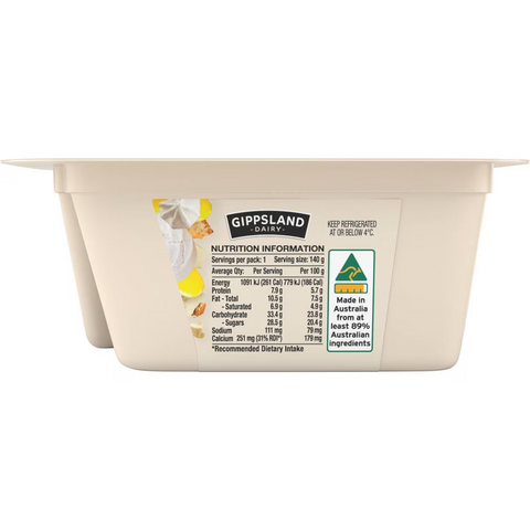 Gippsland Dairy Lemon Meringue Yoghurt With Mix-ins 140g