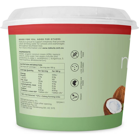 Nakula Plant Based Coconut Yoghurt Natural 700g