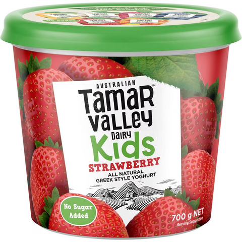 Tamar Valley Kids Greek Style Yoghurt Strawberry 700g