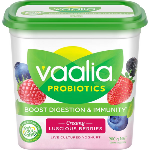 Vaalia Probiotic Yoghurt Luscious Berries 900g