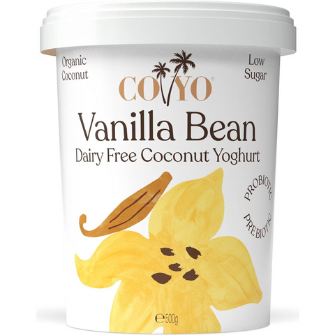 Coyo Dairy Free Yoghurt Probiotic Low Sugar Vanilla Bean 500g