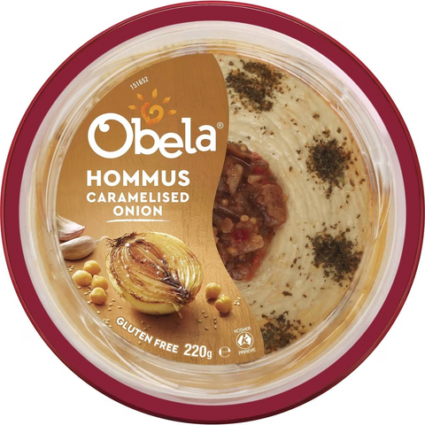 Obela Caramelised Onion Garnished Hommus 220g