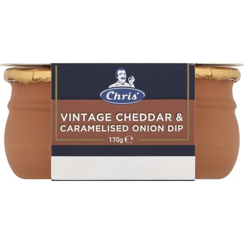 Chris' Heritage Dips Vintage Cheddar & Caramelised Onion Cheese 170g