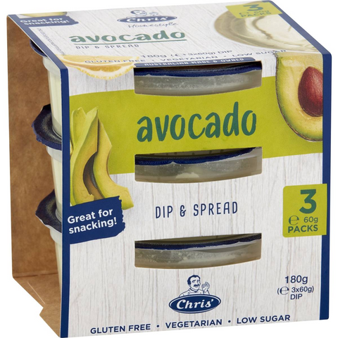 Chris' Homestyle Dips Avocado 3 X 60g