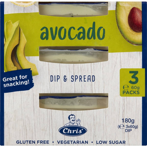 Chris' Homestyle Dips Avocado 3 X 60g