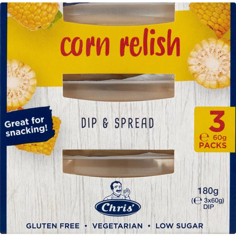 Chris' Homestyle Corn Relish 3 X 60g