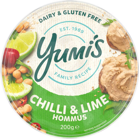 Yumi's Chilli & Lime Hommus 200g