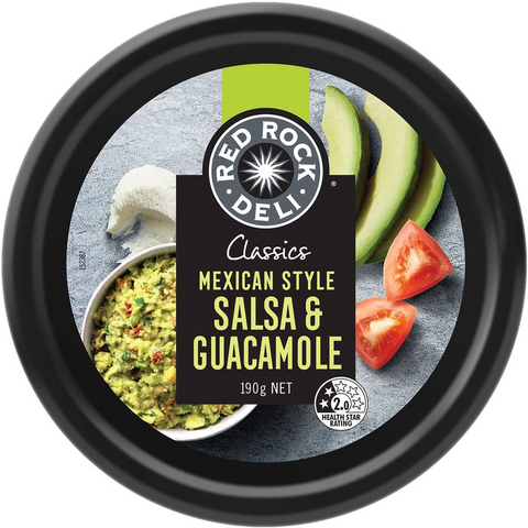 Red Rock Deli Classics Mexican Style Salsa & Guacamole 190g