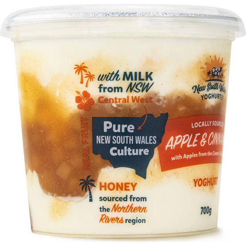 New South Wales Yoghurt Co Apple & Cinnamon Yoghurt Tub 700g