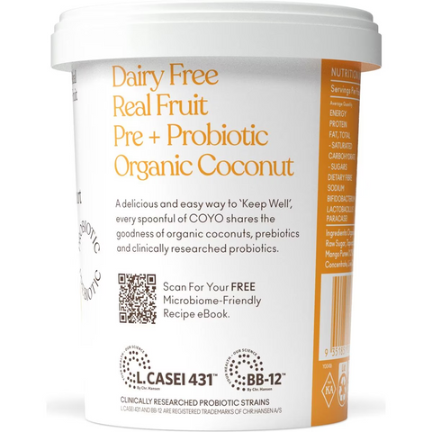 Coyo Dairy Free Yoghurt Probiotic Mango 500g