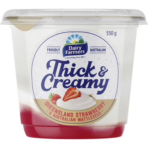 Dairy Farmers Thick & Creamy Strawberry & Wattleseed Yoghurt 550g