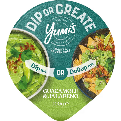 Yumi's Dip Or Create Guacamole & Jalapeno 100g