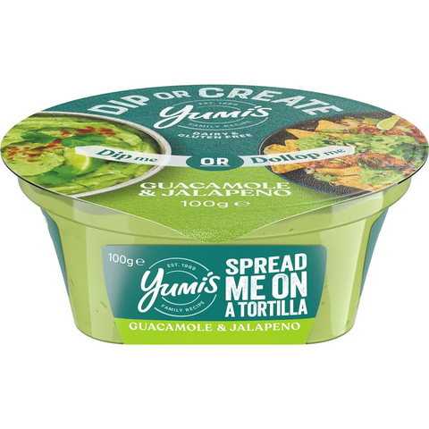 Yumi's Dip Or Create Guacamole & Jalapeno 100g