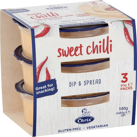 Chris' Homestyle Dips Sweet Chilli 60g X 3 Pack