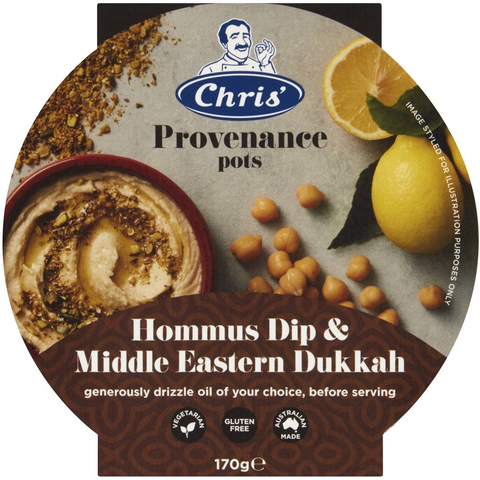 Chris' Hommus Dip & Middle Eastern Dukkah 170g