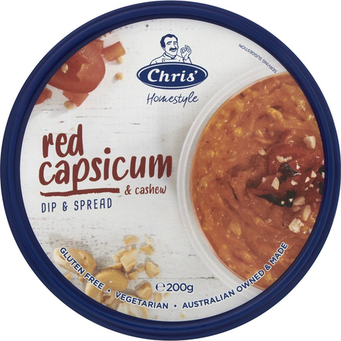 Chris' Red Capsicum & Cashew Dip & Spread 200g