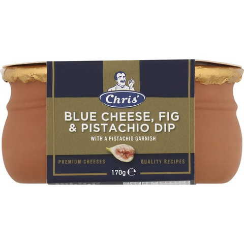 Chris' Heritage Dips Blue Cheese, Fig & Pistachio 170g