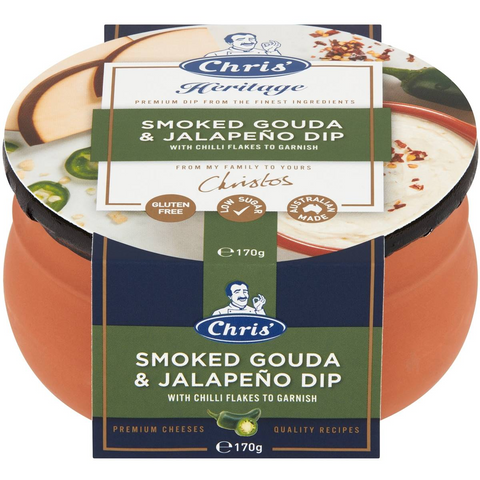 Chris' Heritage Smoked Gouda & Jalapeno Dip 170g