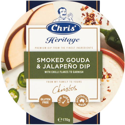 Chris' Heritage Smoked Gouda & Jalapeno Dip 170g