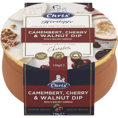 Chris' Heritage Camembert Cherry & Walnut Dip 170g