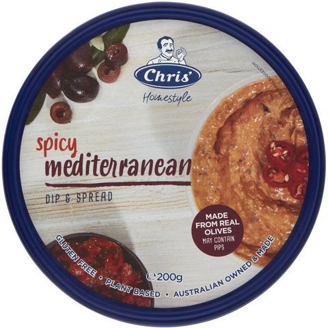 Chris' Homestyle Spicy Mediterranean Dip 200g