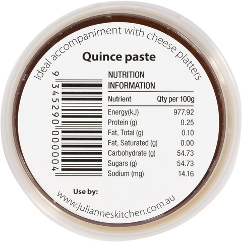 Julianne's Kitchen Quince Paste Quince 100g