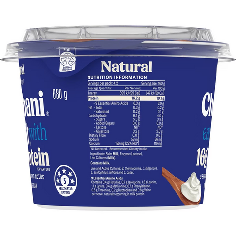 Chobani Fit Natural Greek Yogurt 680g