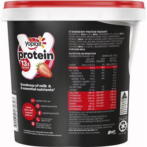 Yoplait Protein Strawberry Yoghurt 950g