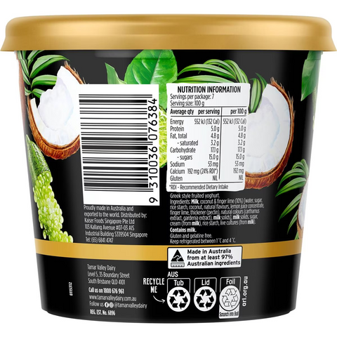 Tamar Valley Coconut & Finger Lime Greek Style Yoghurt 700g