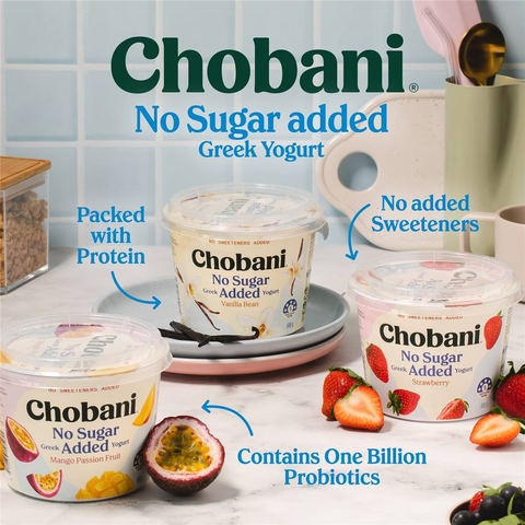 Chobani No Sugar Added Mixed Berry Greek Yogurt 680g