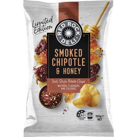 Red Rock Deli Potato Chips Smoked Chipotle & Honey 150g