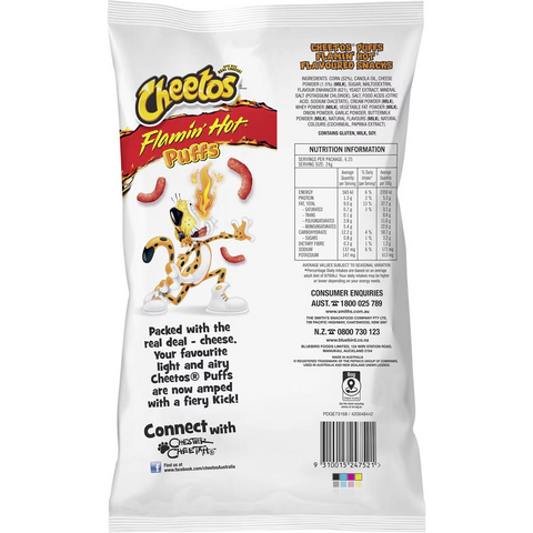 Cheetos Crunchy Flamin' Hot Snacks Share Pack 150g