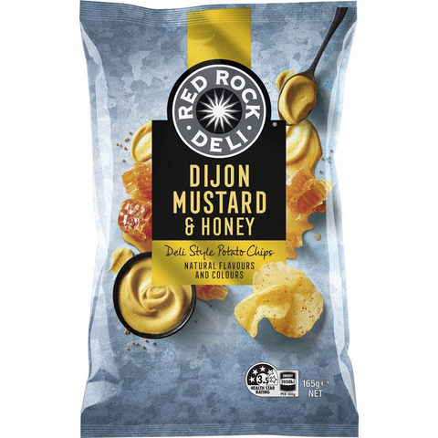 Red Rock Deli Potato Chips Dijon Mustard & Honey 165g