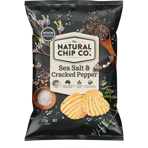 Natural Chip Co Sea Salt & Cracked Pepper 175g