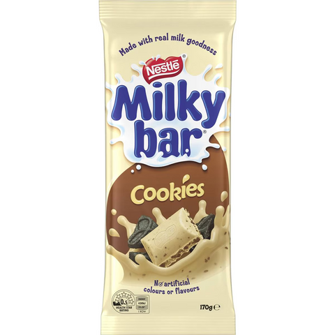 Milkybar Cookies & Cream White Choc Block 170g