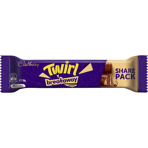 Cadbury Twirl Breakaway Share Pack Chocolate Bar 58g