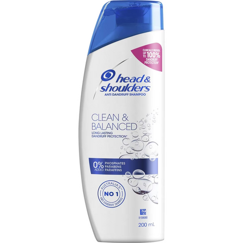 Head & Shoulders Clean & Balanced Anti Dandruff Shampoo For Clean Scalp 200ml