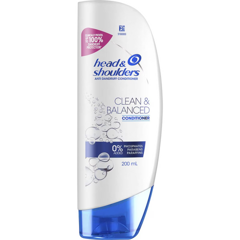 Head & Shoulders Clean & Balanced Anti Dandruff Conditioner For Clean Scalp 200ml