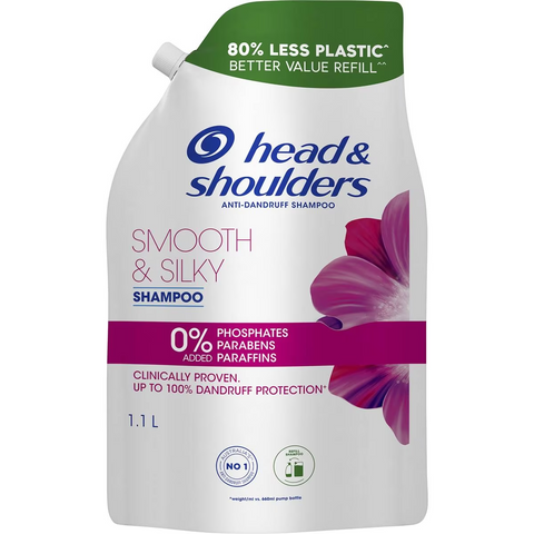 Head & Shoulders Smooth & Silky Refill Shampoo 1.1l