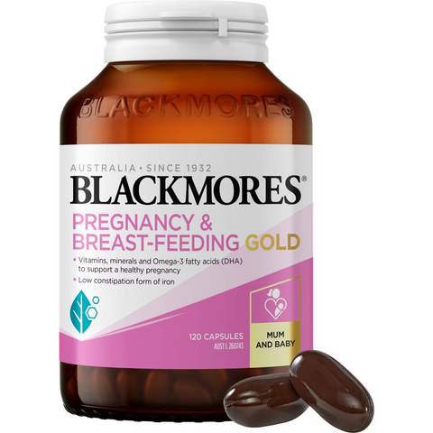 Blackmores Pregnancy & Breastfeeding Gold Vitamin Capsules 120 Pack